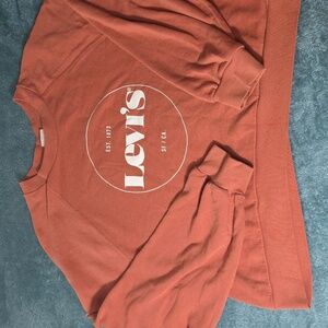 Levi's Salmon Crewneck Cropped Sweatshirt